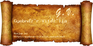 Gyebnár Vitália névjegykártya
